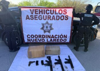 Guardia Estatal asegura armamento tras operativo en Nuevo Laredo