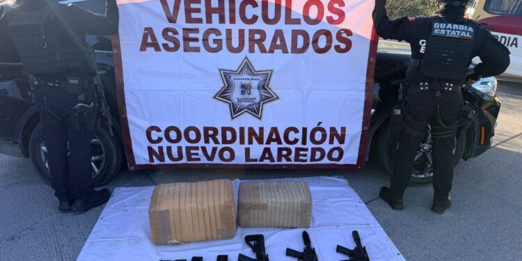 Guardia Estatal asegura armamento tras operativo en Nuevo Laredo