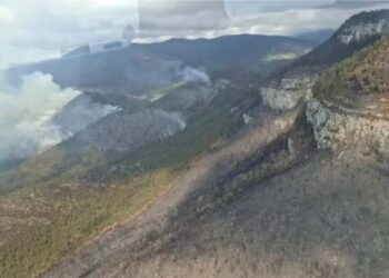 PC atiende incendio en Miquihuana