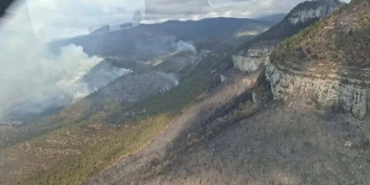 PC atiende incendio en Miquihuana