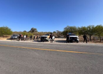 Brinda Guardia Estatal seguridad durante rodada ciclista en la carretera Tula–Ocampo