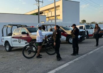Acompaña Guardia Estatal rodada de César Vallejo rumbo a Ciudad Victoria