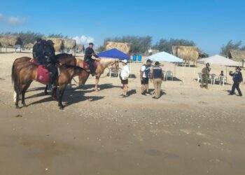 Despliega Guardia Estatal operativo en Playa La Pesca durante Semana Santa