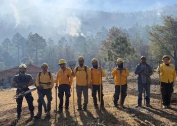 Seduma envia brigadas de apoyo para combate de incendio en Miquihuana