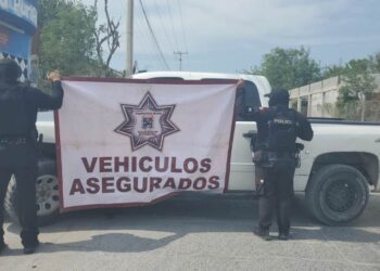 Guardia Estatal asegura vehículo con ponchallantas tras accidente en Reynosa