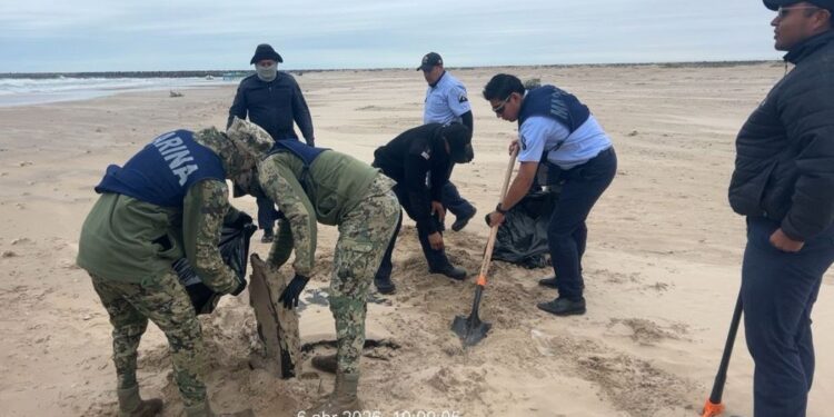 Grupo Interinstitucional mantiene acciones para la contención de hidrocarburo en costas del estado de Tamaulipas