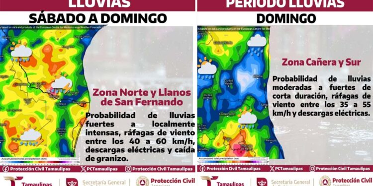 Protección Civil Tamaulipas alerta por ingreso del Frente Frío No. 43