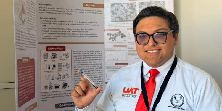 Estudiante de la UAT pone en alto a Tamaulipas en la FEMECI 2026
