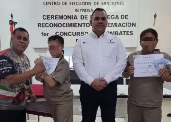 Entregan a PPLs de CEDES Reynosa constancias y premio nacional en box penitenciario
