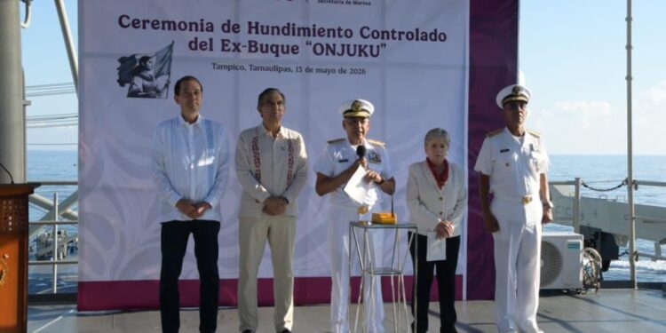Fortalecen en Tamaulipas creación de arrecifes artificiales con hundimiento del ex buque Onjuku
