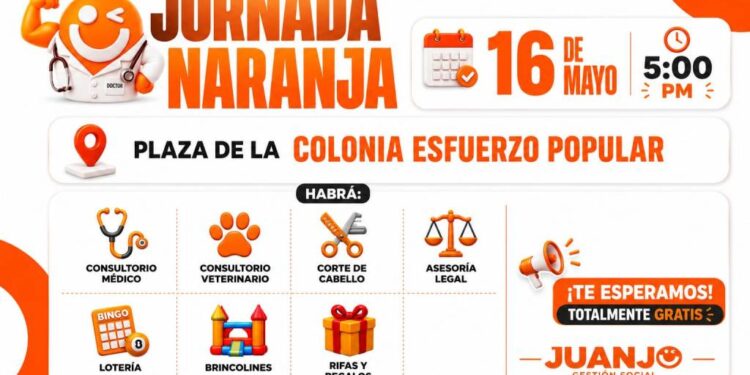 Llevará Juanjo Salazar, jornada Naranja a la colonia Esfuerzo Popular