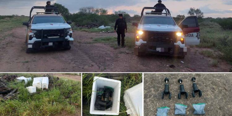 Guardia Estatal localiza presuntos explosivos en Reynosa