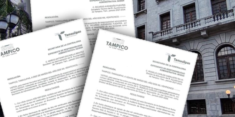 Contraloría sanciona a tres exfuncionarios de Tampico