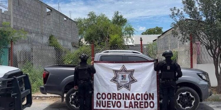 Guardia Estatal asegura camioneta con reporte de robo en Nuevo Laredo