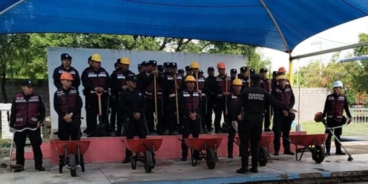 Participa Guardia Estatal en la Cuarta Jornada Estatal de Limpieza