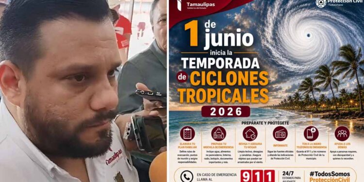 Inicia Temporada de Ciclones Tropicales 2026 en el Atlántico; Protección Civil Tamaulipas mantiene vigilancia permanente