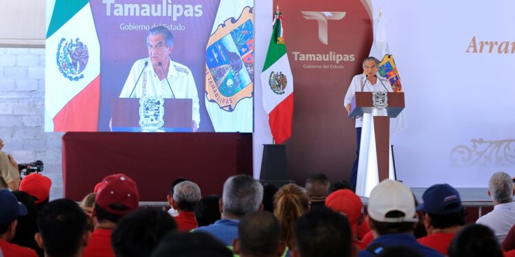 Arranca Américo Villarreal libramiento poniente y entrega obras hidráulicas y deportivas en El Mante