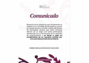 Aclara PJ que desalojo de Casino se realiza por mandato de autoridad federal