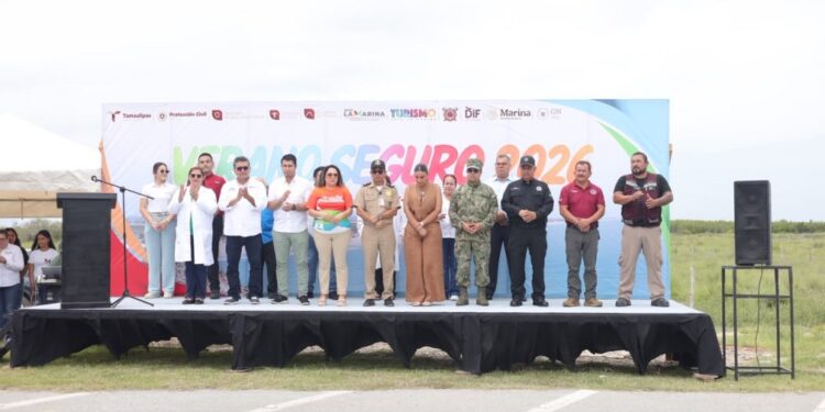 Guardia Estatal participa en el arranque del Operativo Vacaciones Seguras 2026 en La Pesca