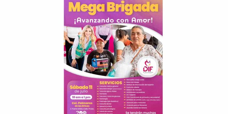 Llevará a cabo Sistema DIF Matamoros Mega Brigada “Avanzando con Amor” en Palmarés de las Brisas