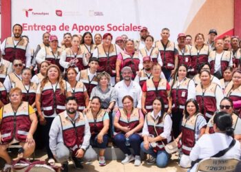 Entrega SEBIEN apoyos sociales en Nuevo Laredo
