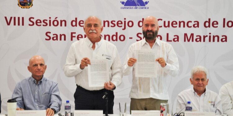 Firman la Secretaría de Recursos Hidráulicos y el Organismo de Cuenca Golfo Norte convenio para fortalecer la gestión de los Consejos de Cuenca