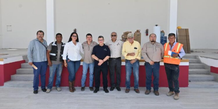 Supervisan avance de la Estación Cuarentenaria Estatal “La Gloria”