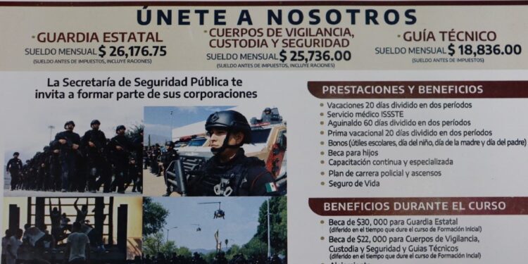 Continúa SSPT proceso de reclutamiento de Policía de Investigación con 32 vacantes operativas