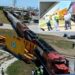 Tráiler intenta ganarle al tren en puerto de Altamira