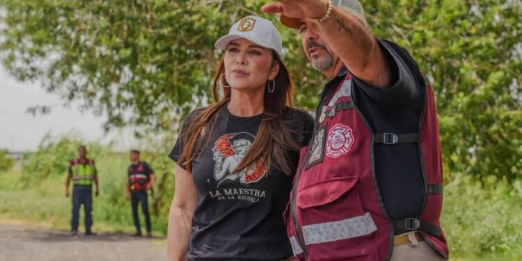 Supervisa Carmen Lilia creciente del río Bravo y despliega operativo de Protección Civil