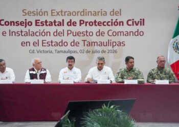 Participa rector de la UAT, Dámaso Anaya, en la instalación del Puesto de Comando Interinstitucional contra Ciclones