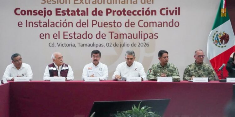Participa rector de la UAT, Dámaso Anaya, en la instalación del Puesto de Comando Interinstitucional contra Ciclones