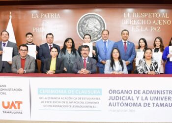 Estudiantes de excelencia de la UAT concluyen estancia en el Órgano de Administración Judicial
