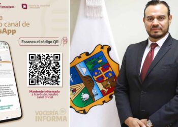 Invita Vocería de Seguridad Tamaulipas a la ciudadanía a unirse a su canal oficial de WhatsApp