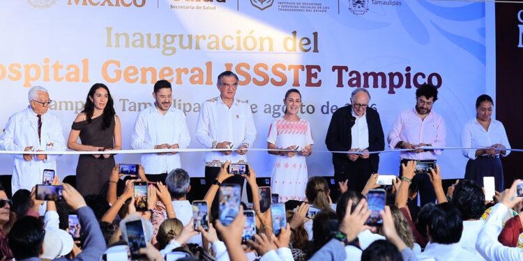 Inaugura presidenta Sheinbaum Hospital General del ISSSTE en Tampico; se recupera el acceso a la salud pública