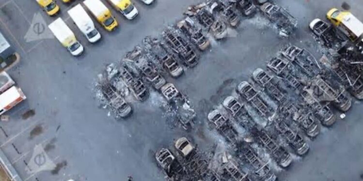 Ojos de FGR y EU, hacen afectiva sospecha; provocado en Sabritas el fuerte incendio de camionetas