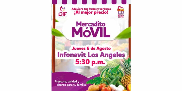 Llega el mercadito móvil a infonavit los ángeles