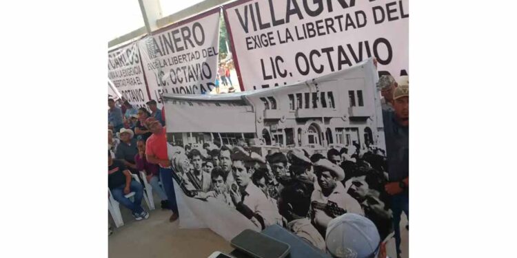 Marchan en Barretal para exigir liberación de dirigente de la Columna Cívica Pedro J. Méndez