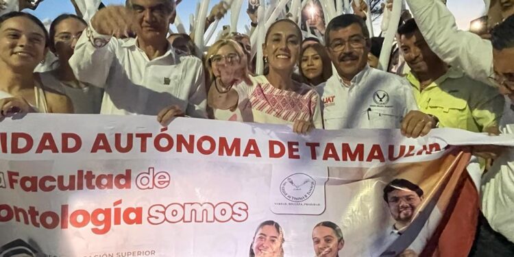 Da la UAT cálida bienvenida a la presidenta Claudia Sheinbaum en el Campus Tampico
