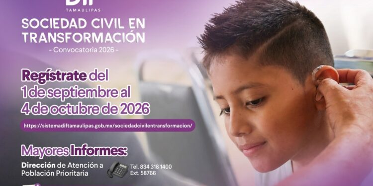 Presenta DIF Tamaulipas la convocatoria Sociedad Civil en Transformación 2026