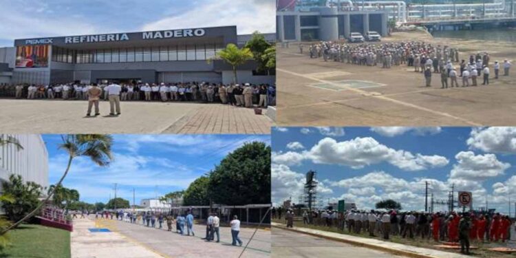 Participan instalaciones de Pemex en Tamaulipas en el Segundo Simulacro Nacional 2026